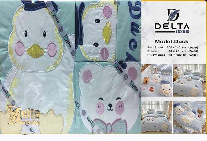 Delta Textile Bed Sheet 6 Pieces Green Duck