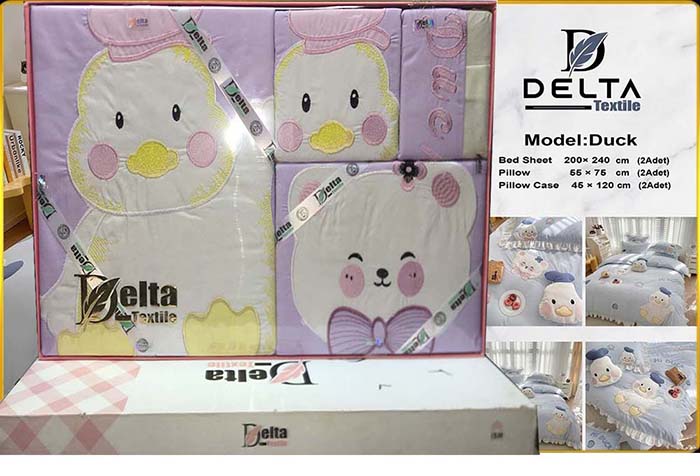 Delta Textile Cotton Bed Sheet 6 Pieces Duck