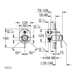 Grohe Bauclassic Single Lever Bath Mixer ,29047000,,