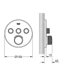 Grohe Grohtherm Smartcontrol Concealed Mixer Round ,29121000