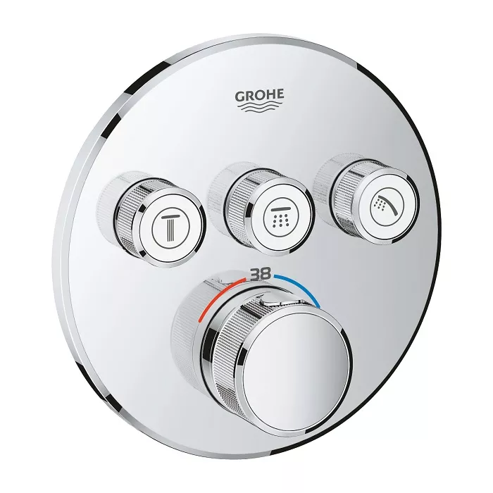 Grohe Grohtherm Smartcontrol Concealed Mixer With 3 Valves Chrome ,29121000