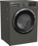 Beko Washing Machine Inverter with a Digital Screen, 1400 RPM 8 kg – Grey