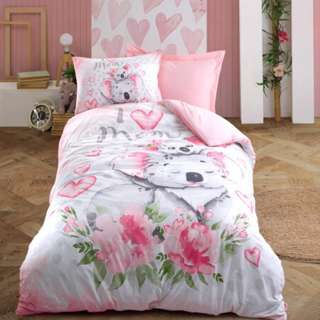 Cotton Box Bedspread Set 6 Pieces Koala Pink