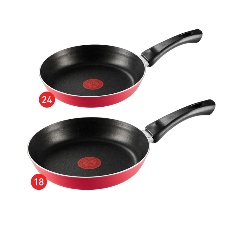 Tefal Minute Frypan Set, Size 18, 24 - Red ,4300007510