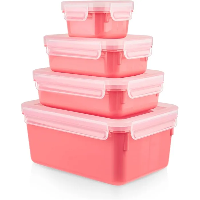 Tefal Masterseal Color Fresh Box, 4 Pieces ,Pink ,N1012610