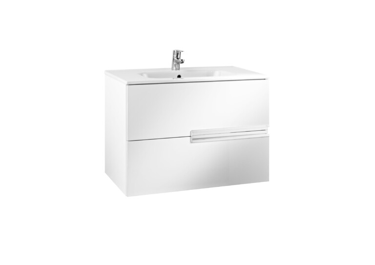 Roca Victoria Base Unit And Basin 80cm White ,857465481