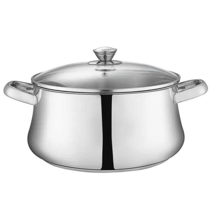 Zahran Stainless Steel Classic Stewpot with Glass Lid ,24cm ,330030024