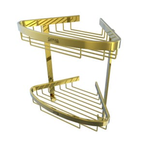 Gawad Verona Bathroom Corner Shelves Gold VER 1009PVG
