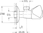 Grohe Angle Valve Chrome ,2295800M