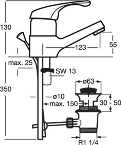 Ideal Standard Basin Mixer Cerafit G1215AA 1