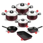 Tefal Armatal Cooking Set, Stewpots 18,22,26,30 + Wok 28 + Grill 26 + Oven Tray 30 – 220091074