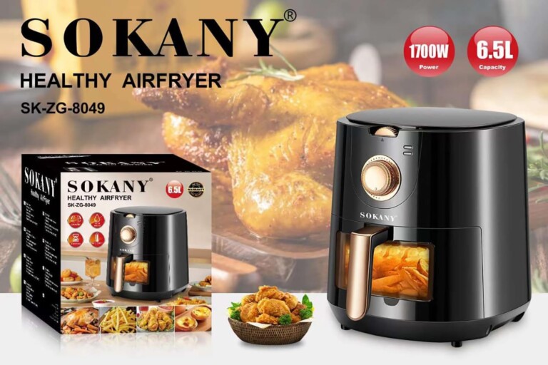 Sokany Air Fryer 6.5Liter 1700 Watt, SK-8049