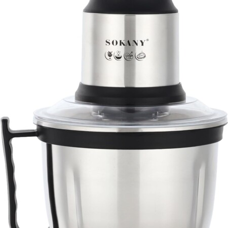 Sokany Chopper Double Layer Stainless Bowl 3L 4Blade 800W, SK-7027
