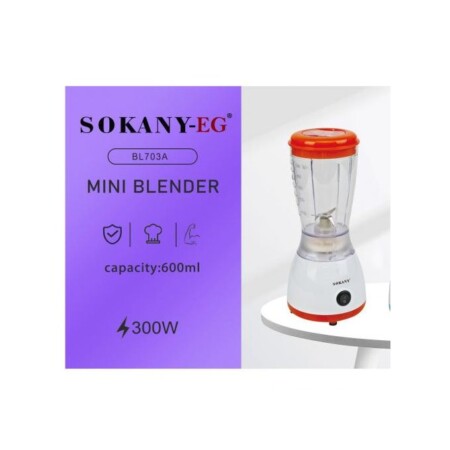 Sokany Mini Blender 0.5L 300Watts Red, SK-703A