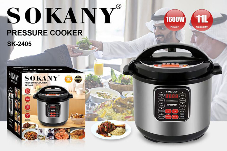 Sokany Multi Function Stainless Pressure Cooker 11L 1600w, Sk-2405