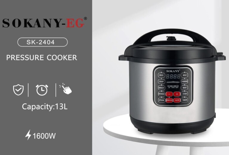 Sokany Multi Function Stainless Pressure Cooker 13L 1600w, Sk-2404