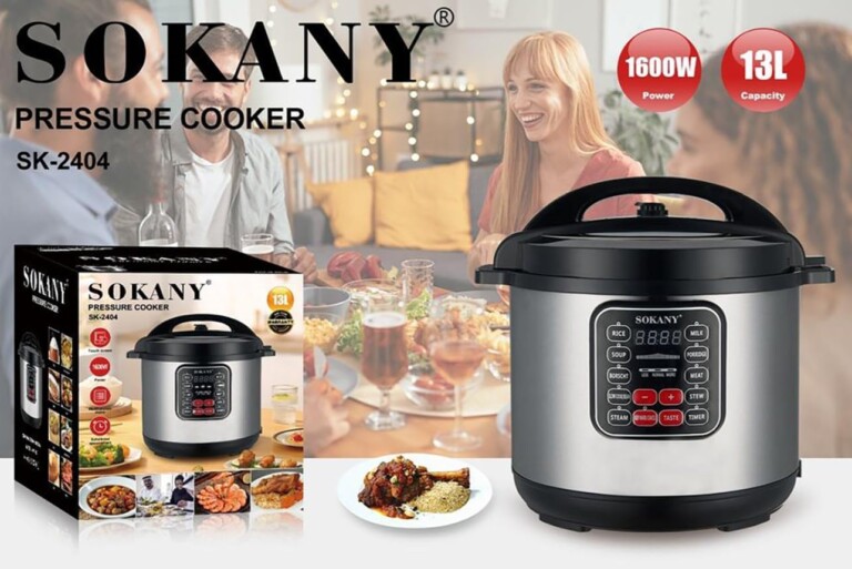 Sokany Multi Function Stainless Pressure Cooker 13L 1600w, Sk-2404