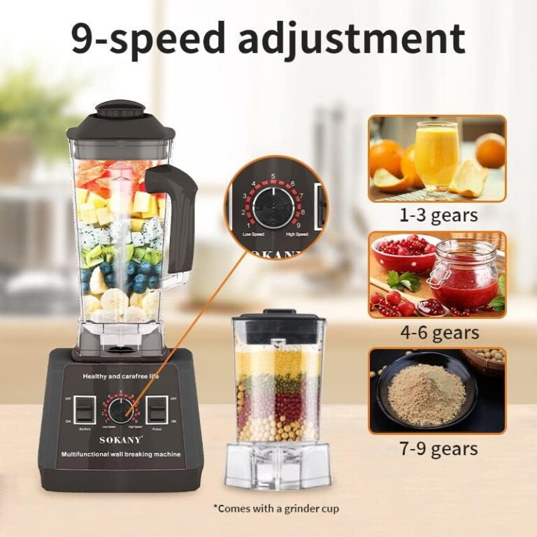 Sokany multi purpose blender 5000w high power 2in1 cup food processor, SK-666