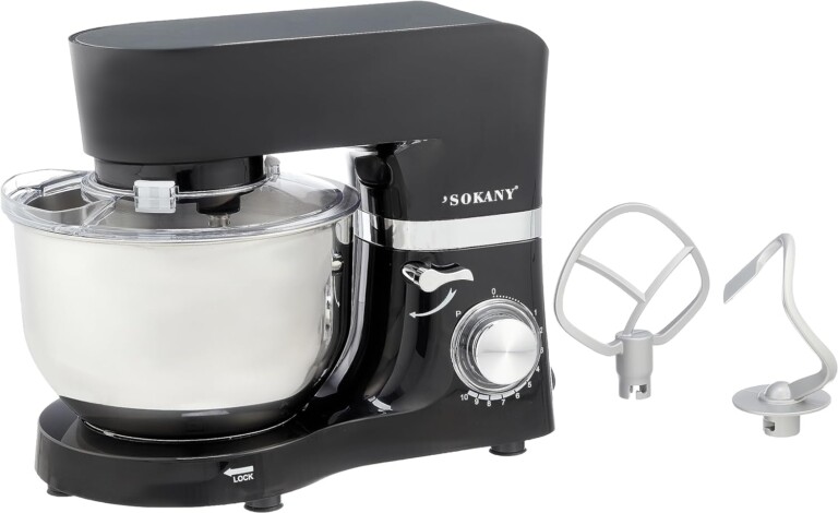 Sokany stand mixer 6 speeds setting pulse 2 beaters and hooks, KF-270