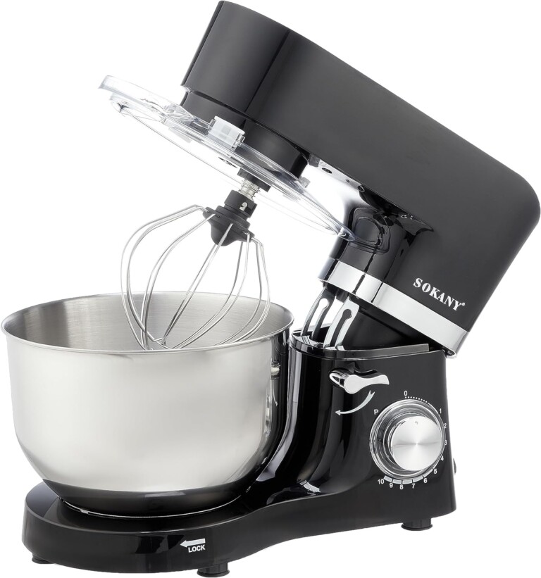 Sokany stand mixer 6 speeds setting pulse 2 beaters and hooks, KF-270