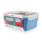 Tefal Masterseal Color Fresh Box, 4 Pieces, Size ( 0.20 – 0.55 – 0.80 – 2.20 ) L, Blue – N1012610-3