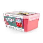 Tefal Masterseal Color Fresh Box, 4 Pieces, Size ( 0.20 – 0.55 – 0.80 – 2.20 ) L, Pink – N1012610-4