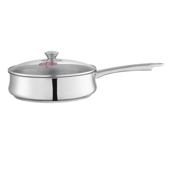 Zahran Stainless Steel Classic Saute Pan With Glass Lid ,22cm ,330031222