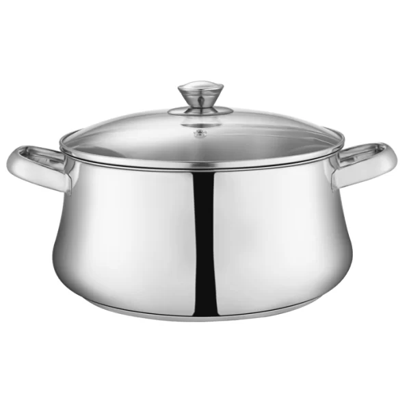 Zahran Stainless Steel Classic Stewpot with Glass Lid ,24cm ,330030024