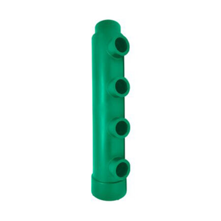 BR Manifold Welding 4 Outlets With Socket, PP-R, Green