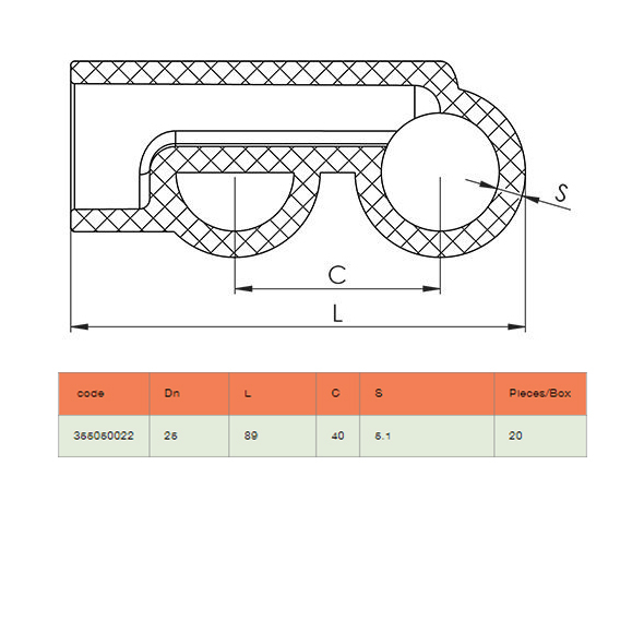 BR Welding Double Branch-Tee, 25 Mm - ( ¾), PP-R, Black1.jpg