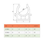 BR Welding Pipe Clamps, PP-R, Green