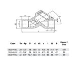 BR Y فلتر أنثى، PP-R، أخضر