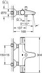 Grohe Grohtherm 800 Thermostat Bath Mixer ,34576000