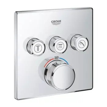 Grohe Grohtherm Smartcontrol Concealed Mixer Square 3 Valves Chrome ,29126000