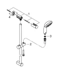 Grohe Tempesta 100 Shower Rail Set 3 Sprays ,27644001