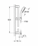 Grohe Tempesta100 Shower Rail Set 4 Sprays , 28436002