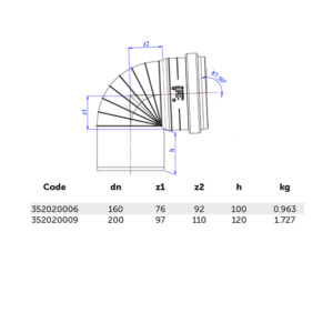 Kessel Buried Elbow 87.5°, PP, Orange
