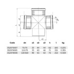 Kessel Double Branch 87.5°, PP, Grey