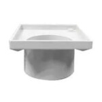 Kessel Drain Upper Section , ABS, 15 X 15 Cm, White