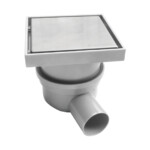 Kessel Drain With Tileable Cover, PP, Grey