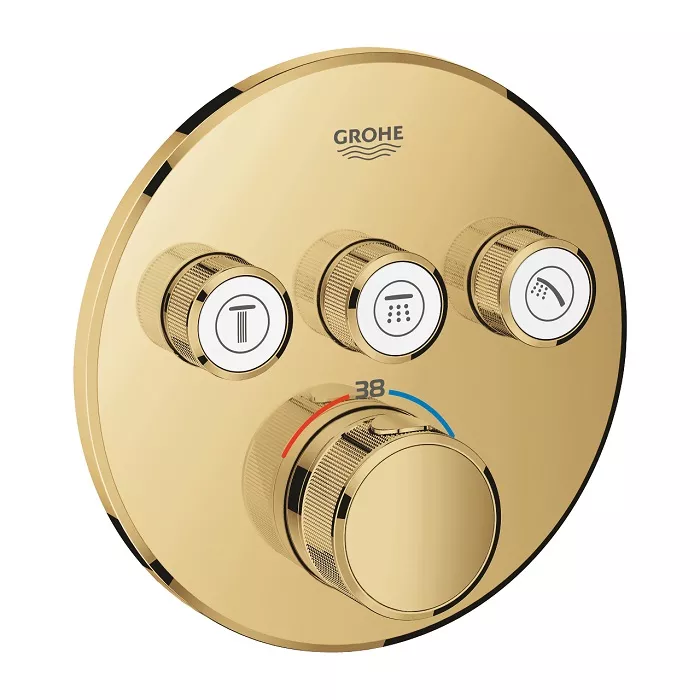 Grohe Grohtherm Smartcontrol Concealed Mixer With 3 Valves Gold ,29121GL0