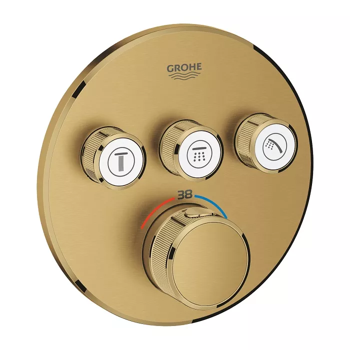 Grohe Grohtherm Smartcontrol Concealed Mixer With 3 Valves Gold Matt ,29121GN0
