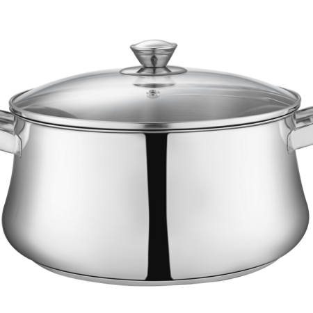 Zahran Stainless Steel Classic Stewpot With Glass Lid ,22cm ,330030022