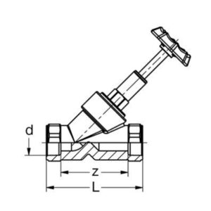 BR 20 Mm - ( ½ ) X ( ½ ) Y Seated Valve, Brass, Green