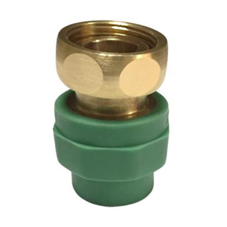 BR Welding Socket With Loose Nut, PP-R, Green