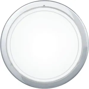 Eglo Chrom steel white glass Pelfonera
