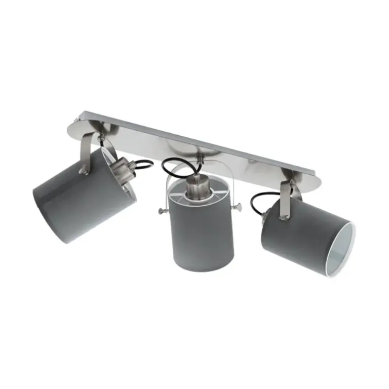 Eglo Grey steel lampshades grey Track light