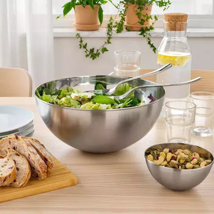 Ikea Blanda Blank Serving bowl 28 cm ,stainless steel ,50057254