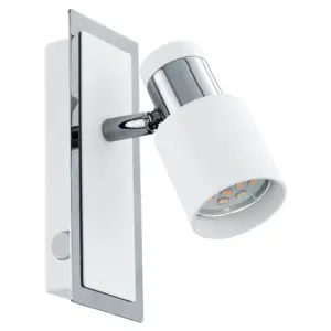 Eglo white steel chrome Wall light