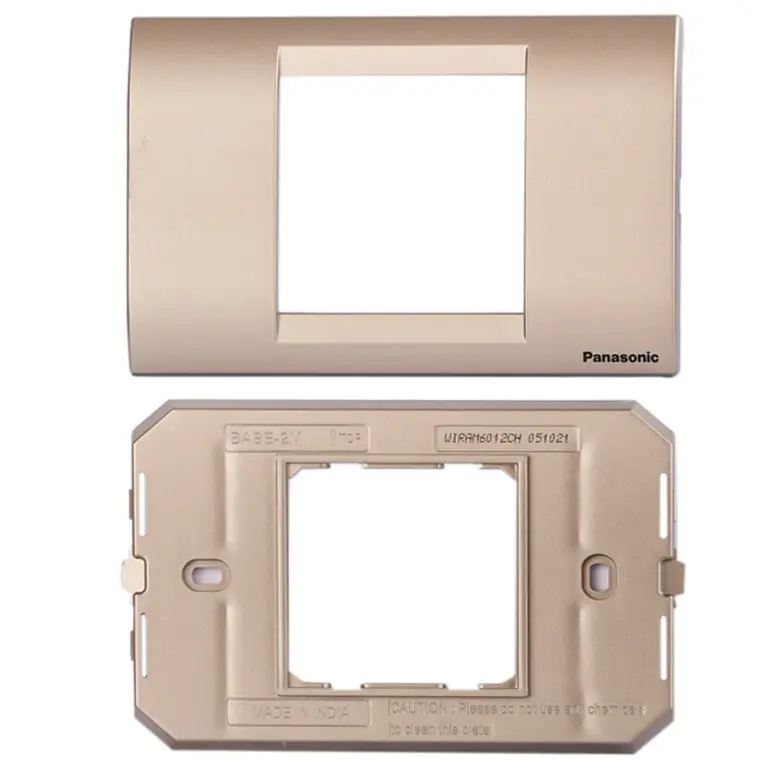 Panasonic 2M plate with mounting frame Champagne Roma